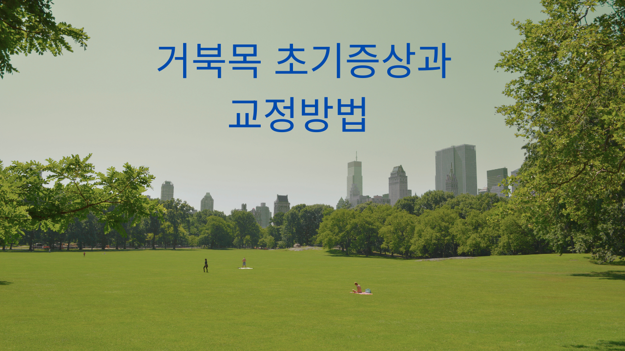 거북목 초기증상과 10분 거북목 교정