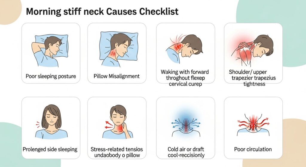 아침 목 뻣뻣함 원인 체크리스트
