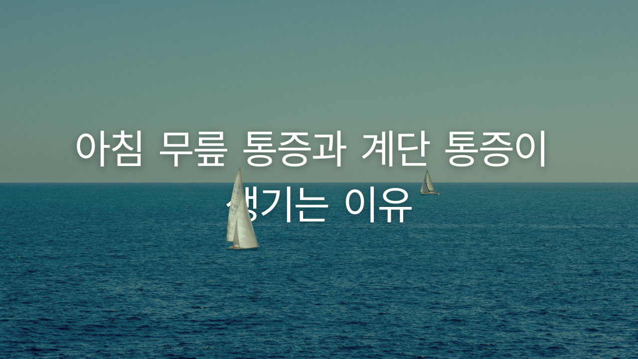 아침 무릎 통증과 계단 통증이 생기는 이유