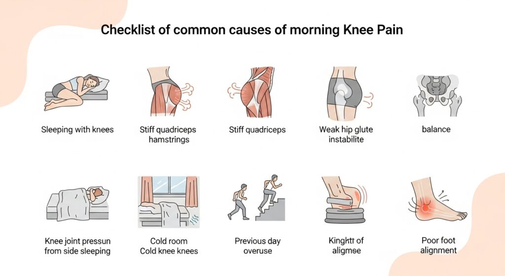 아침 무릎통증 원인 체크리스트