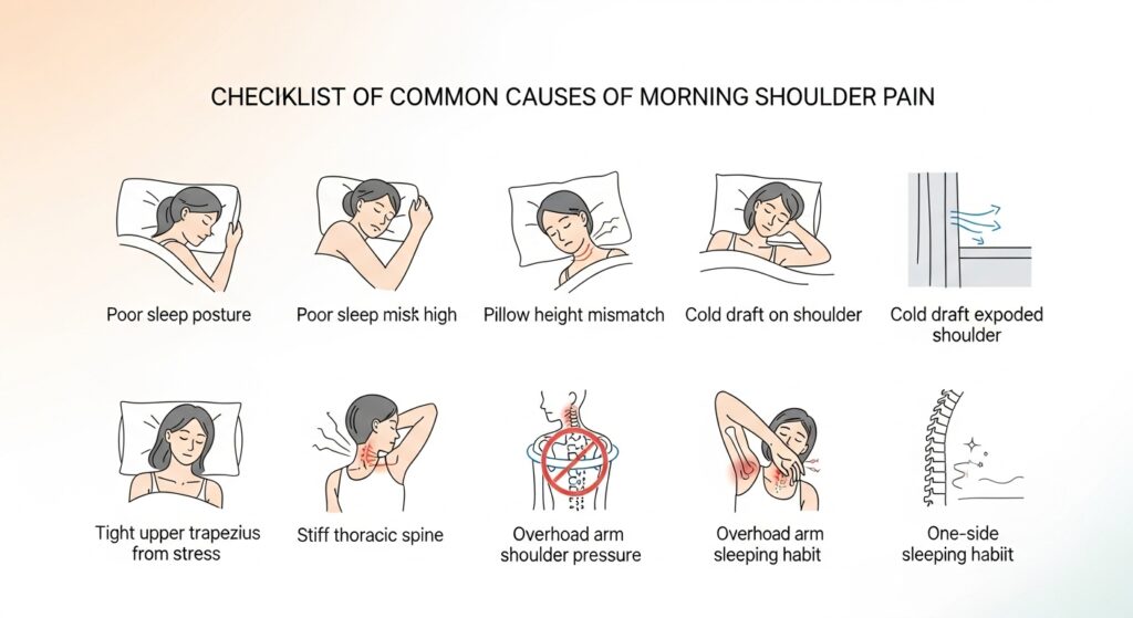 아침 어깨통증 원인 체크리스트
