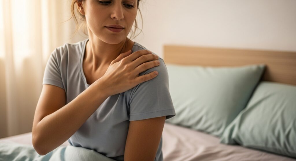 아침에 일어난후 어깨가 뻐근하고 결림