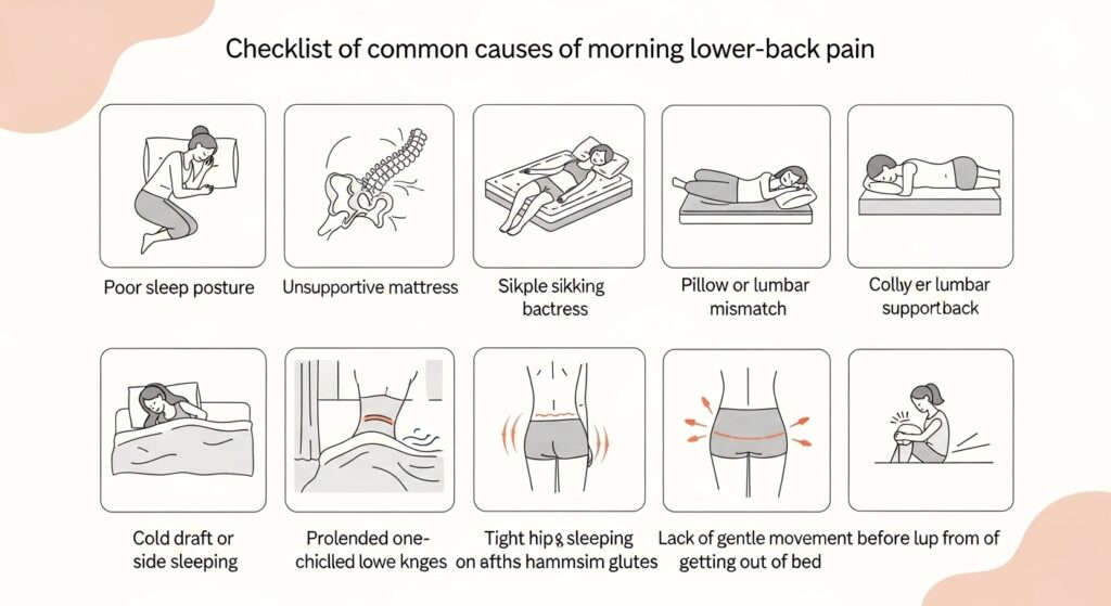 아침 허리통증 원인 체크리스트