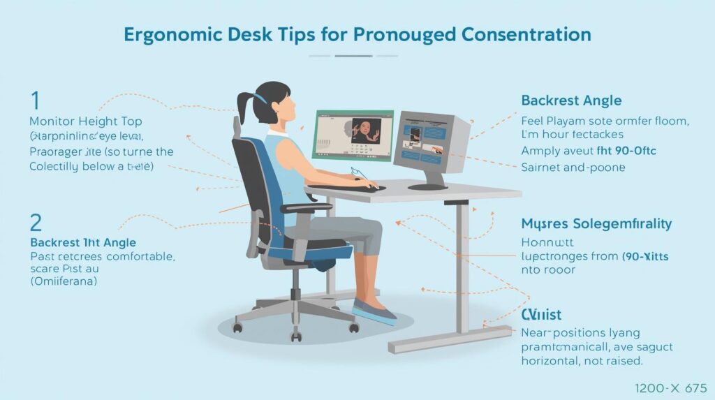 오후 피로 줄이는 책상·의자 셋팅 체크리스트