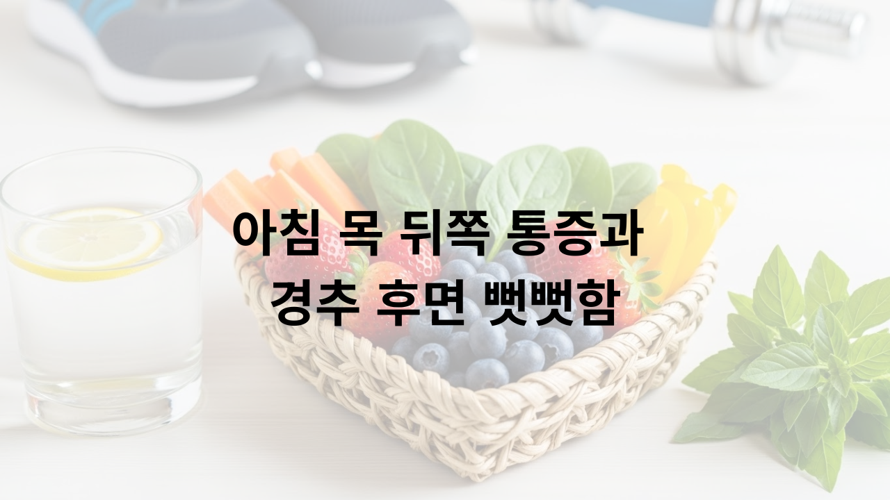 아침 목 뒤쪽 통증과 경추 후면 뻣뻣함
