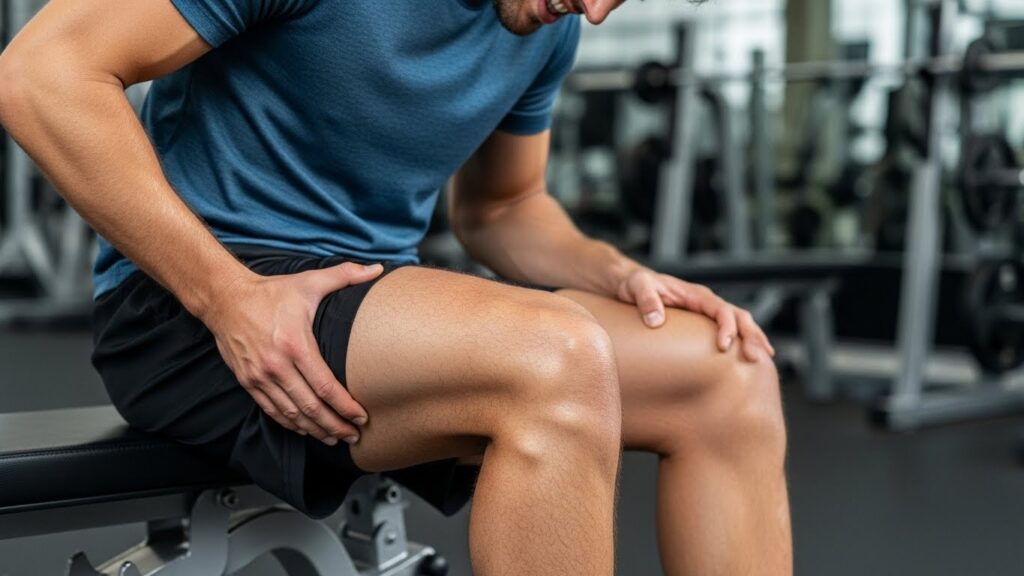 허벅지 안쪽 부담을 증가시키는 생활 자세 예시 이미지