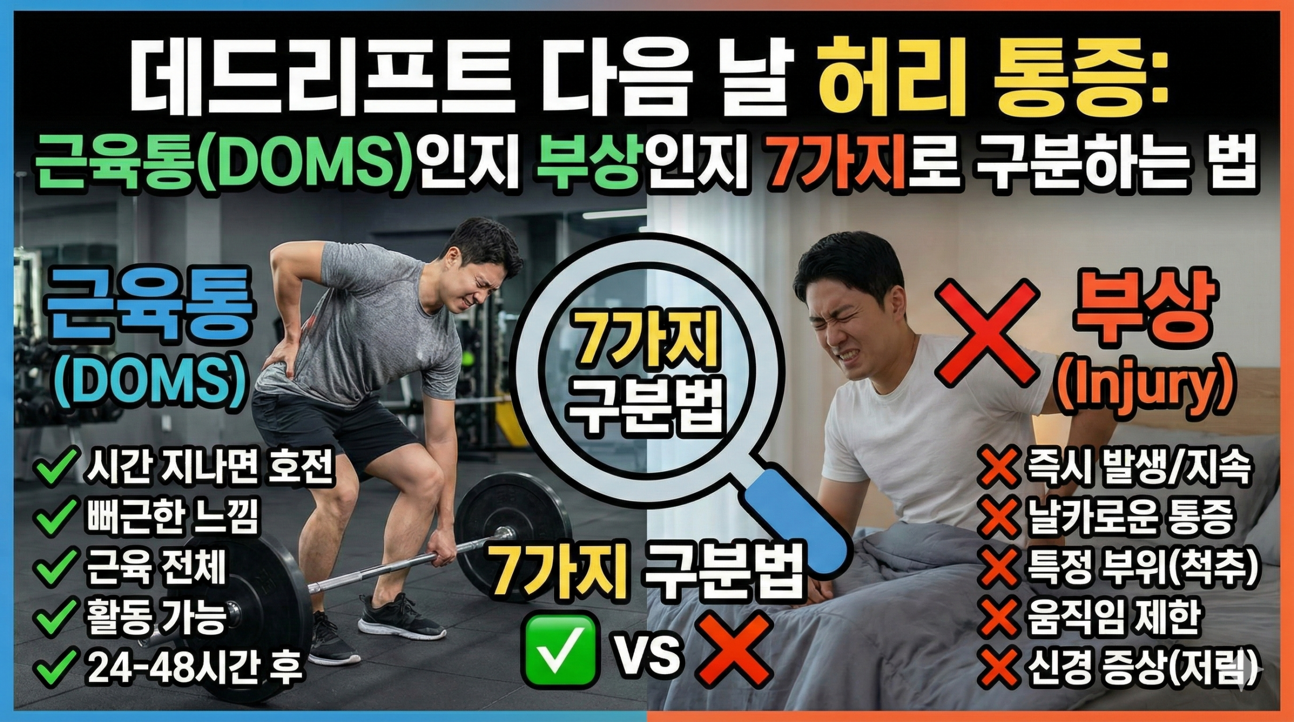 데드리프트 다음 날 허리 통증