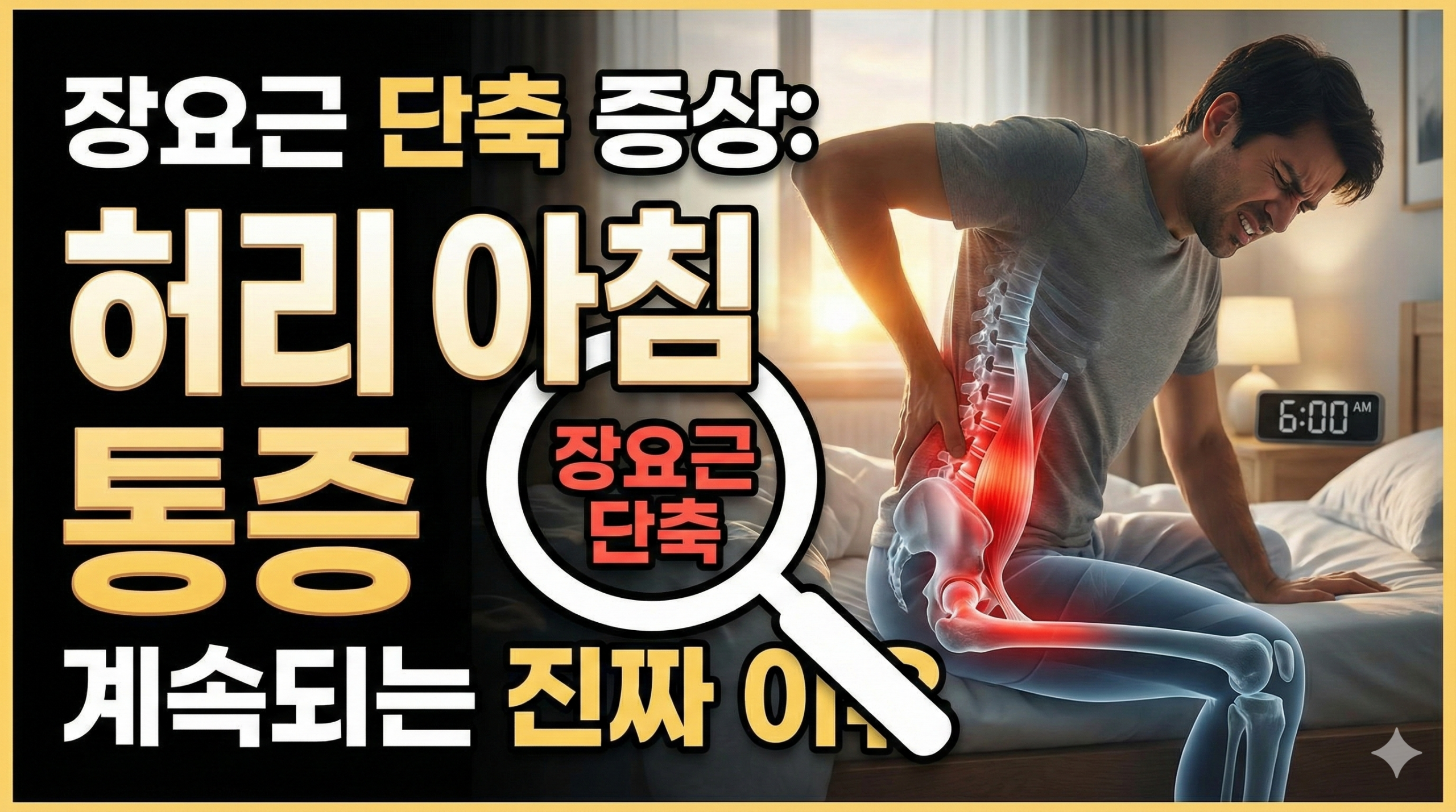 장요근 단축 증상: 허리 아침 통증이 계속되는 진짜 이유